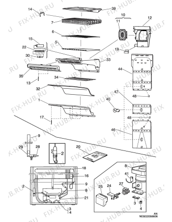 Взрыв-схема холодильника Privileg 086509_40296 - Схема узла C10 Cold, users manual